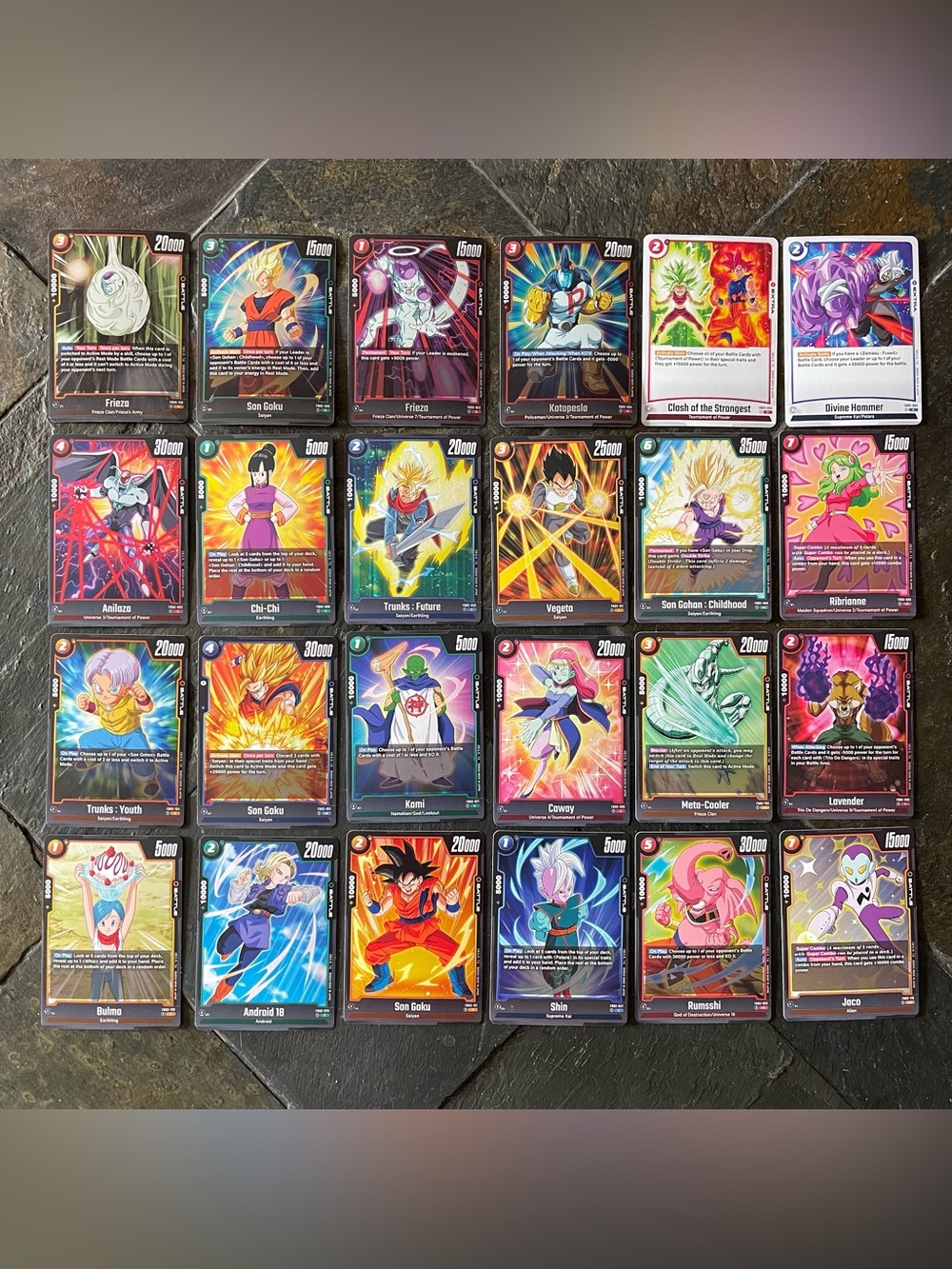 Dragon Ball Super Fusion World Manga FB02 Blazing Aura Lot of 24 Cards - 4 Foil